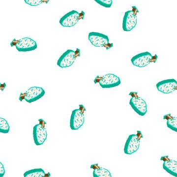 Pear tree isometric icon seamless pattern Stock Illustration