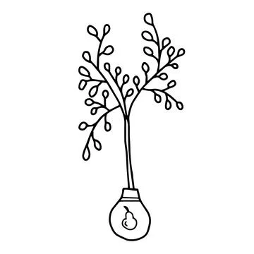Pear tree sketch isolated on white background. Hand drawn vector. 스톡 일러스트
