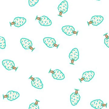 Pear tree vector seamless pattern Stock Illustration