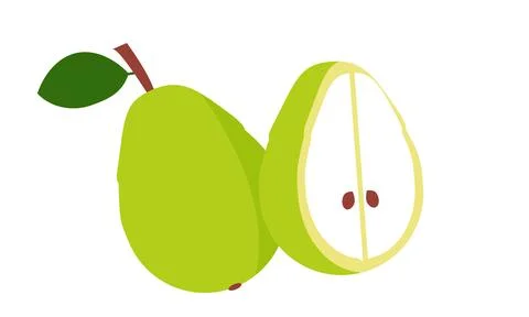Pear Vector Design And Illustration. Stock Illustration