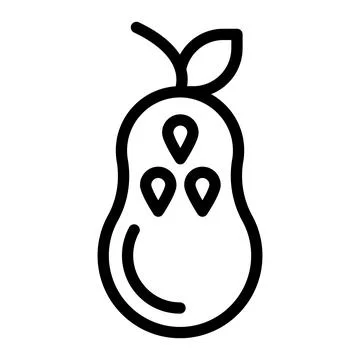 Pear Vector Icon Design Illustration Stock Illustration