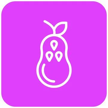 Pear Vector Icon Design Illustration Stock Illustration