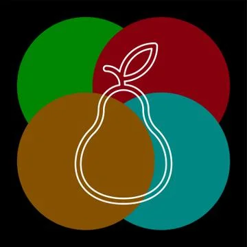 Pear vector icon Stock Illustration