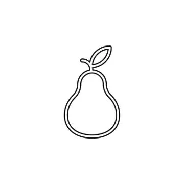 Pear vector icon Stock Illustration