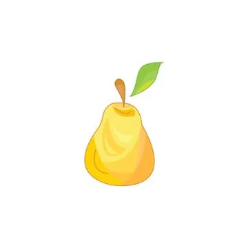 Pear vector icon on a white background Stock Illustration