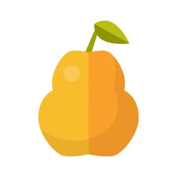 Pear Vector Illustration In Flat Style Design Stock Illustration