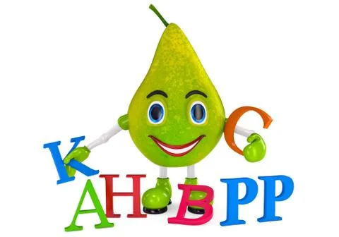 Pear vitamins Stock Illustration