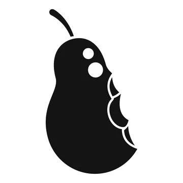 Pear waste icon simple vector. Trash food Stock Illustration
