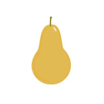 Pear on a white background. The fruit. Illustration. Stock Illustration