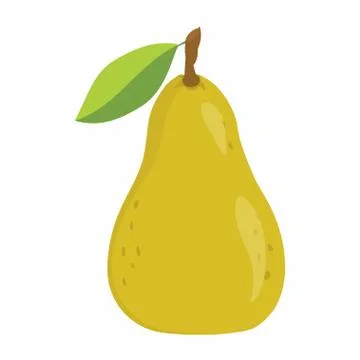 Pear on the white background Stock Illustration