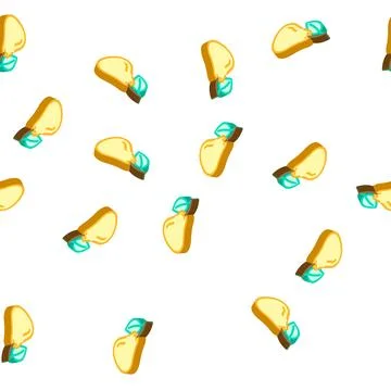 Pear whole one isometric icon seamless pattern イラスト素材