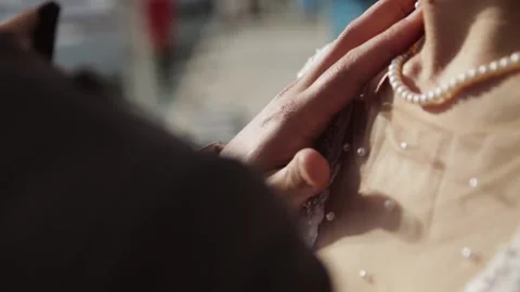 Pearl beads Stock Footage 146642619