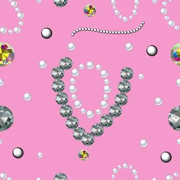 Pearl beads Stock Illustration