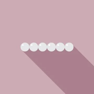 Pearl bracelet in flat style Stock Illustration