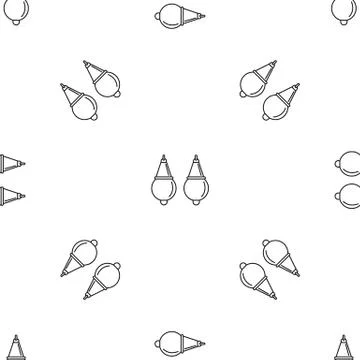 Pearl earrings pattern seamless Stock Illustration