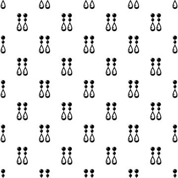 Pearl earrings pattern seamless Stock Illustration