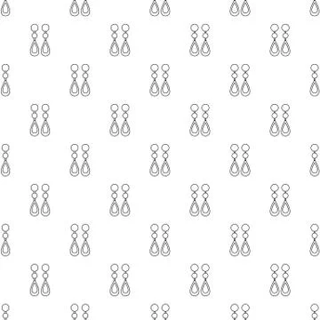 Pearl earrings pattern vector seamless 스톡 일러스트