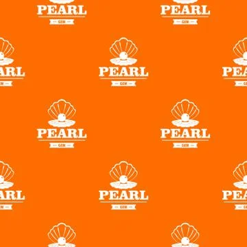Pearl gem pattern vector orange イラスト素材