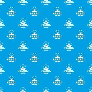 Pearl gem pattern vector seamless blue イラスト素材