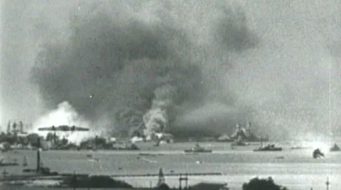 Pearl Harbor Attack 1941 part 8 Video stock 33261457