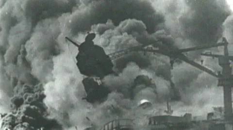 Pearl Harbor Attack 1941 part 9 Video stock 33263642