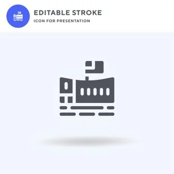Pearl Harbor icon vector, filled flat sign, solid pictogram isolated on white Illustrazione stock