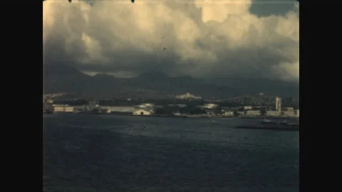 Pearl Harbor View 1968 Stock Footage 147103010
