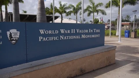 Pearl Harbor World War II Valor in the Pacific National Monument Pan Stock Footage 82764239