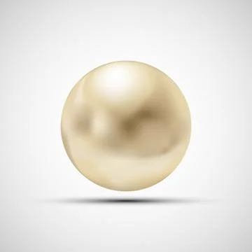 Pearl isolated on a white background. 스톡 일러스트