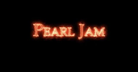 Pearl Jam written with fire. Loop Stock Footage 129780819