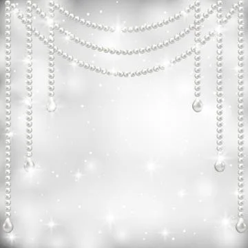 Pearl necklace Stock Illustration