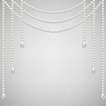 Pearl necklace Stock Illustration