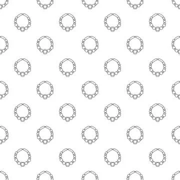 Pearl necklace pattern seamless Illustrazione stock