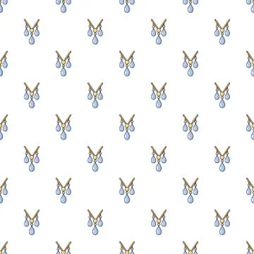Pearl necklace pattern seamless Illustrazione stock