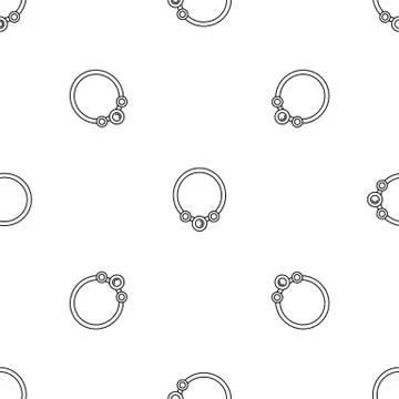 Pearl necklace pattern seamless vector Stock Illustration