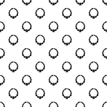 Pearl necklace pattern vector seamless イラスト素材