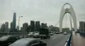Pearl River, Guangzhou, International Finance Center, IFC, Liede Bridge, China HD Footage