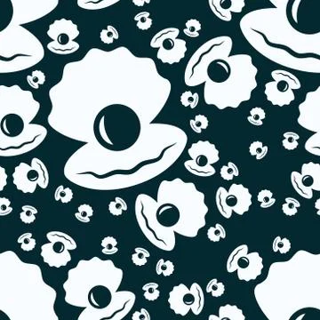 Pearl seamless pattern Stock Illustration