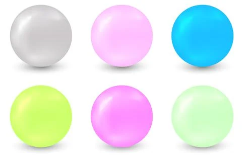 Pearl set isolated on transparent background. Jewel gems Stock Illustration