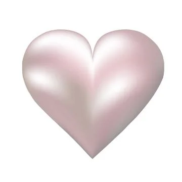Pearl shaped heart Stock Illustration
