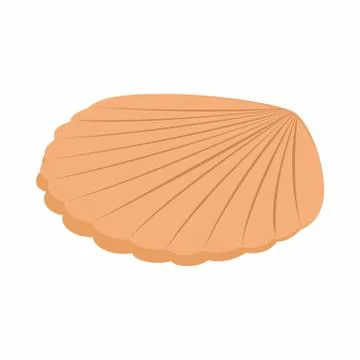 Pearl shell icon, isometric 3d style Illustrazione stock