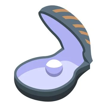 Pearl shell icon isometric vector. Crowd pride Illustrazione stock