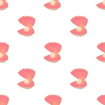 Pearl shell pattern seamless vector Illustrazione stock