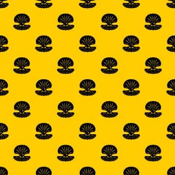 Pearl in a shell pattern vector Stock Illustration