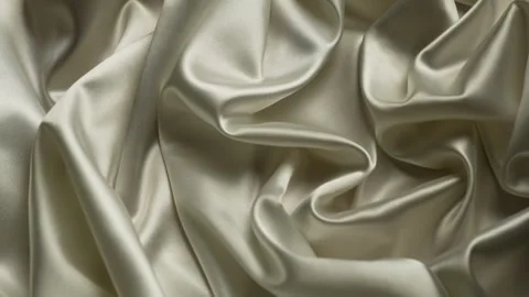Pearl silk fabric texture background, close-up. Luxurious satin fabric textur Stock Footage 295020636