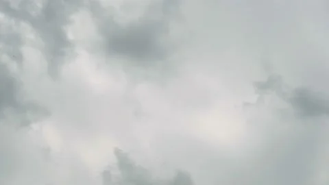 Pearl Stormy Sky Atmosphere in Sunlight Gray Cloud, Time lapse. Air Plane Window Stock Footage 199211312