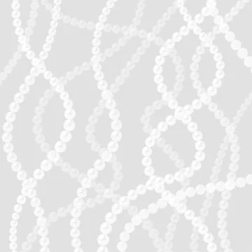 Pearl strings background. Curved wavy strings of pearls. Stock Illustration