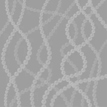Pearl strings background. Curved wavy strings of pearls. Stock Illustration