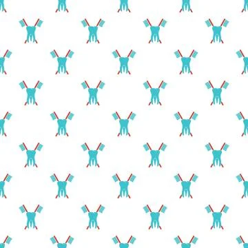 Pearl tooth pattern seamless vector Stock Illustration