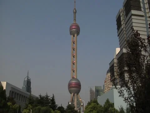 Pearl Tower Shanghai Stock Footage 11007019